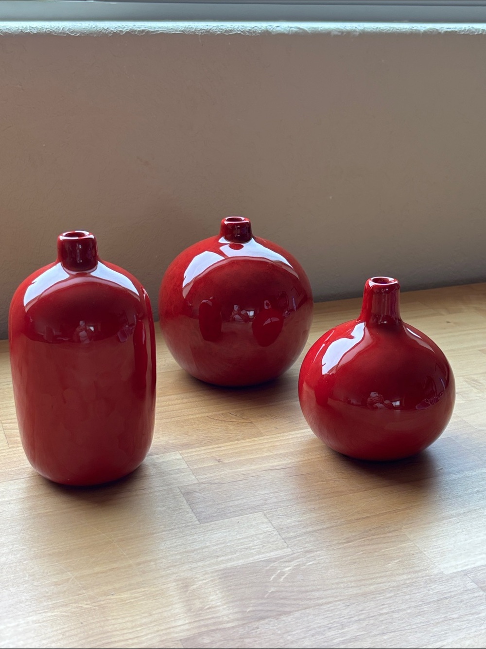 Crate & Barrel Trio Scarlett Bud Vases
